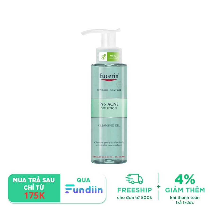 Gel rửa mặt ngăn ngừa mụn Eucerin ProAcne Cleansing Gel