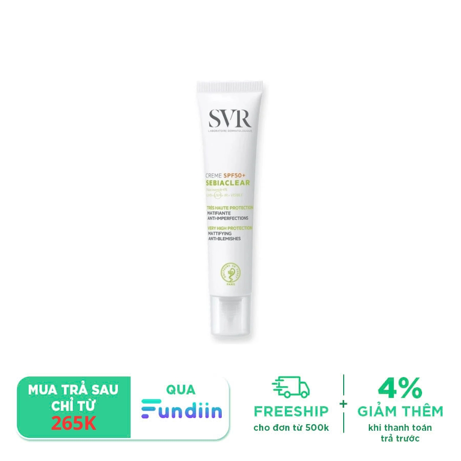 Kem chống nắng ngăn ngừa mụn SVR Sebiaclear Creme SPF50