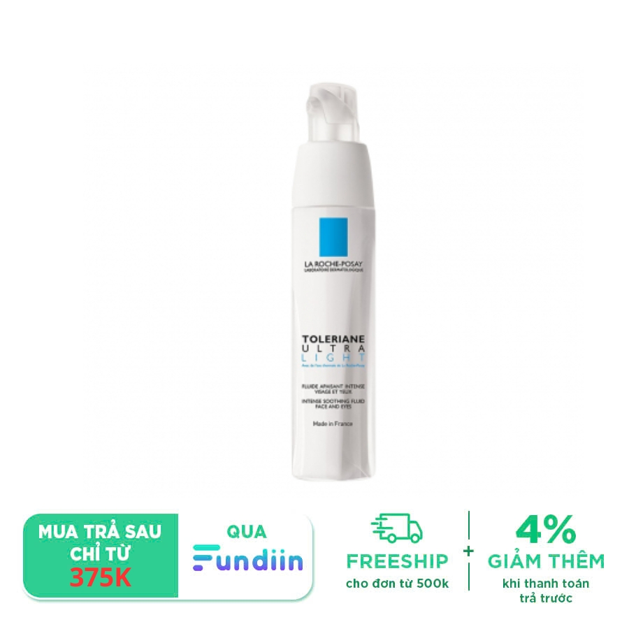 Kem Dưỡng Ẩm, Dịu Nhẹ Tức Thì Cho Da Rất Nhạy Cảm Và Dị Ứng La Roche-Posay Toleriane Ultra Light Intense Soothing Fluid Face & Eyes