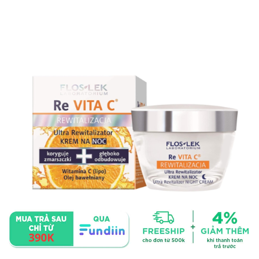 Kem Dưỡng Chống Lão Hoá Ban Đêm Floslek Re Vita C Ultra Revitalizer Night Cream