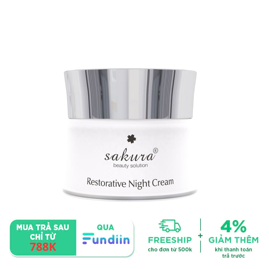 Kem dưỡng phục hồi chống lão hóa da ban đêm Sakura Restorative Night Cream