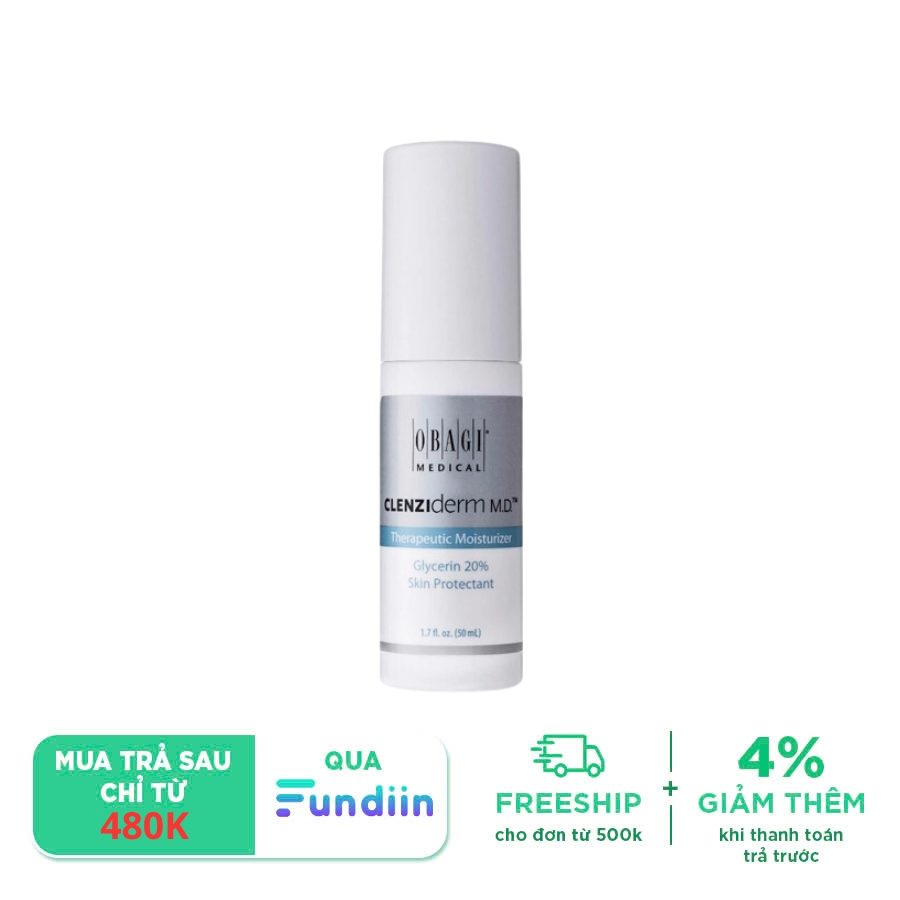 Kem Dưỡng Ẩm Phục Hồi Da Mụn Obagi CLENZIderm M.D Therapeutic Moisturizer 20%