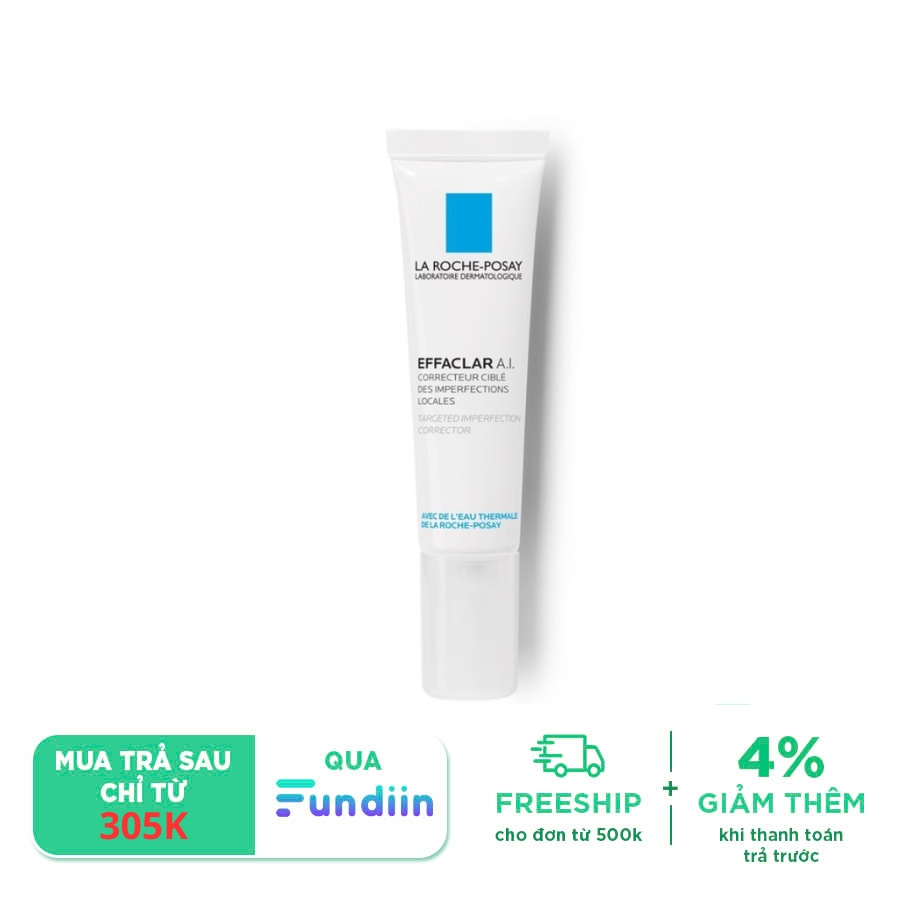 Kem giảm mụn chuyên biệt La Roche-Posay Effaclar A.I. Targeted  Breakout Corrector