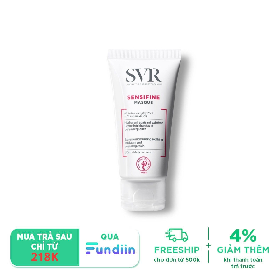 Mặt nạ dưỡng ẩm chuyên sâu SVR Sensifine Masque