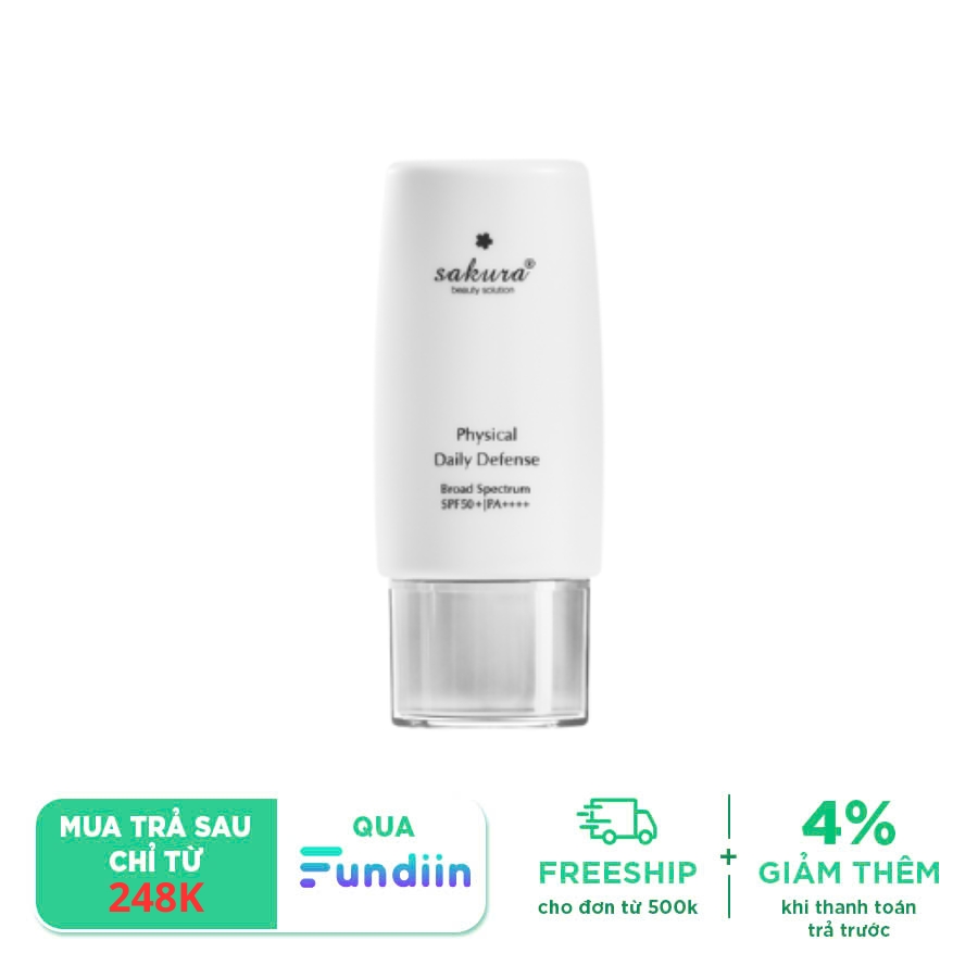 Nhũ tương chống nắng vật lý Physical Daily Defense SPF 50+ PA ++++