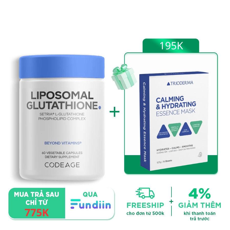 Codeage Liposomal Glutathione 500mg