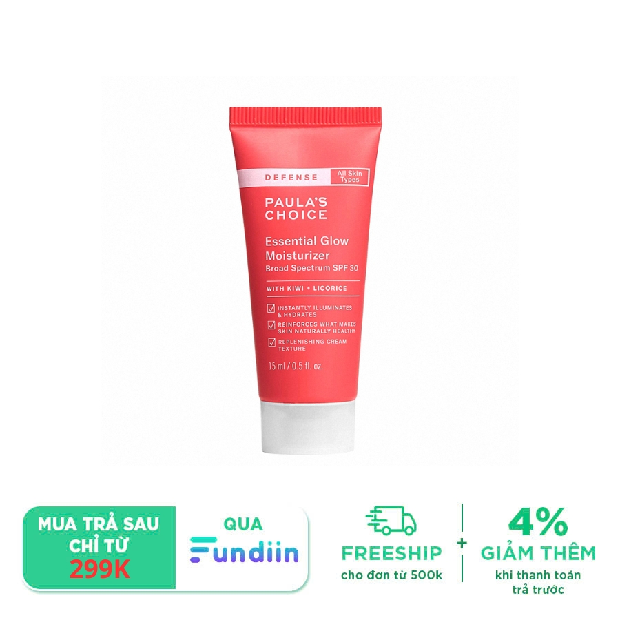 Kem dưỡng trắng chống nắng Paula’s Choice Defense Essential Glow Moisturizer SPF30