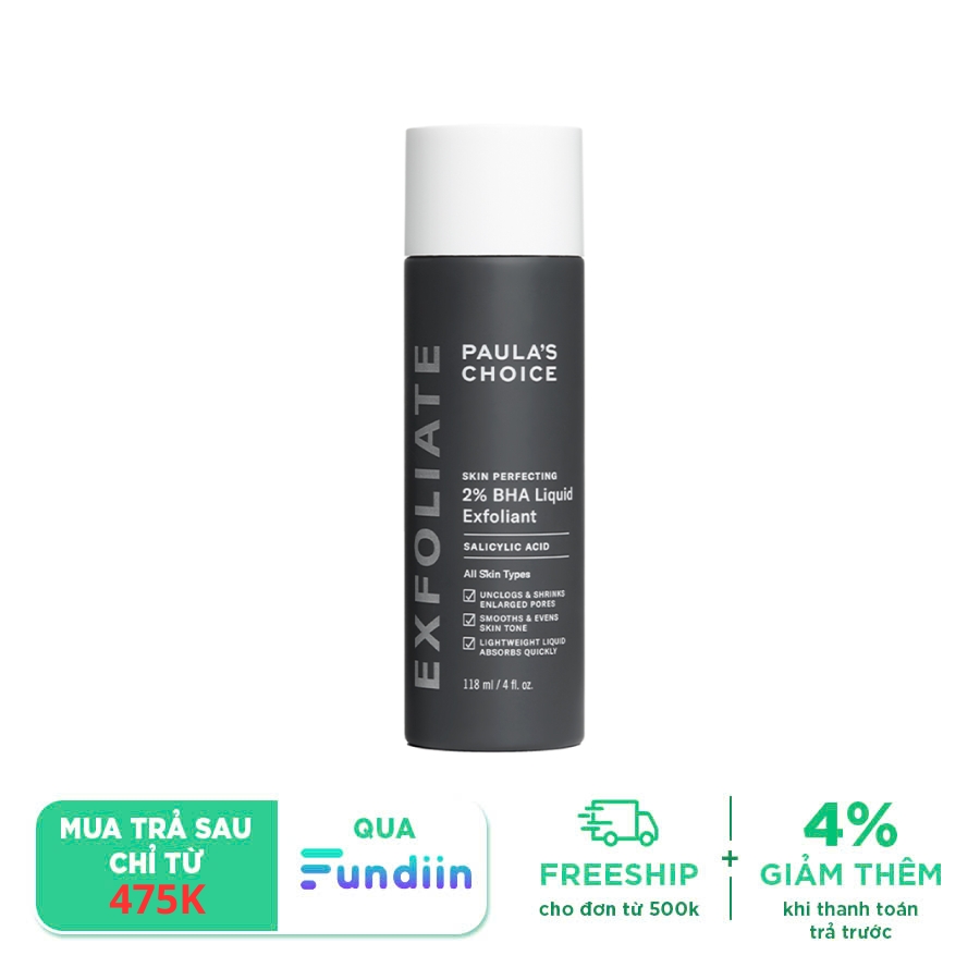 Dung dịch loại bỏ tế bào chết Paula’s Choice Skin Perfecting 2% BHA Liquid Exfoliant