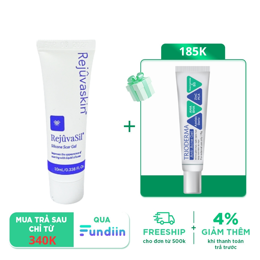 Gel Silicone Ngăn Ngừa Sẹo Và Làm Xẹp Sẹo Lồi/ Sẹo Phì Đại/ Mới Phẫu Thuật Rejuvaskin Rejuvasil 10ml