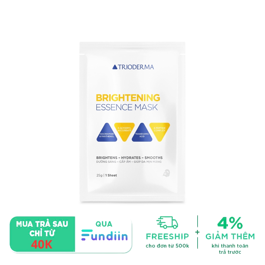 Mặt nạ dưỡng sáng, cấp ẩm Trioderma Brightening Essence Mask 