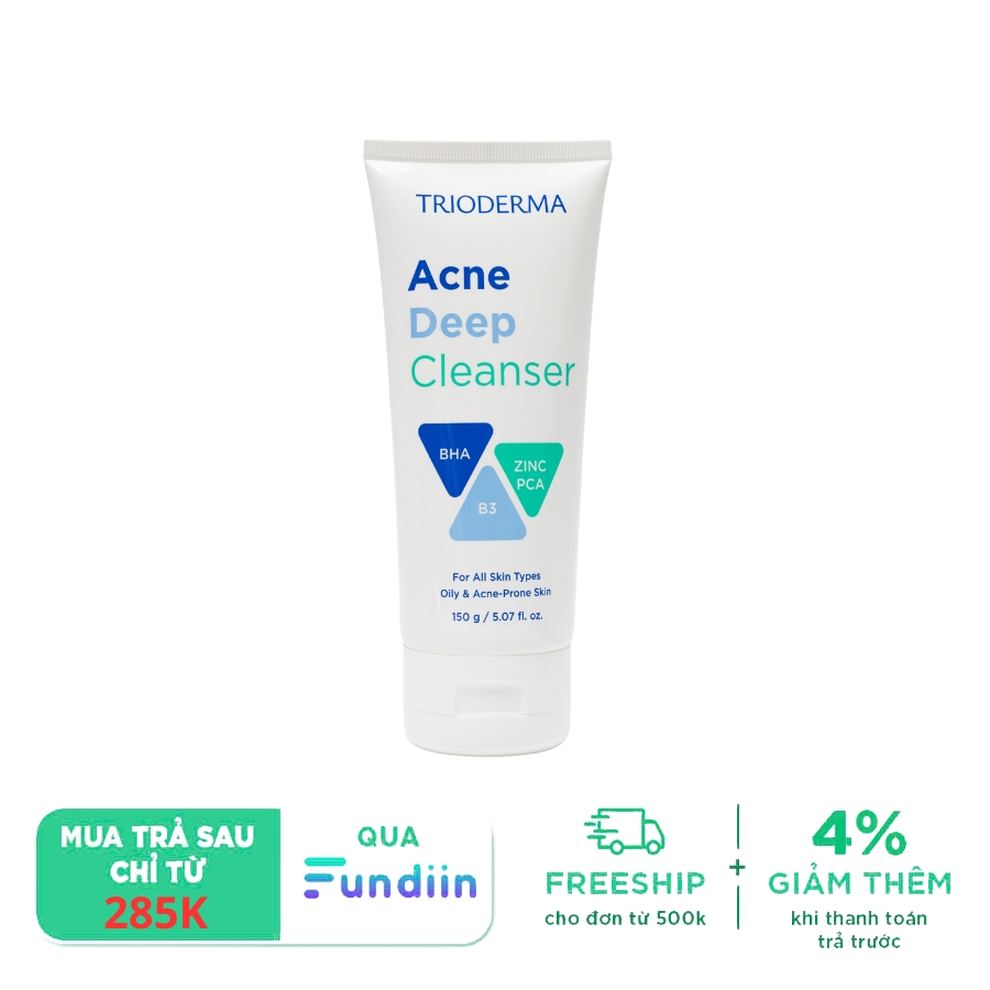 Sữa rửa mặt Trioderma Acne Deep Cleanser 