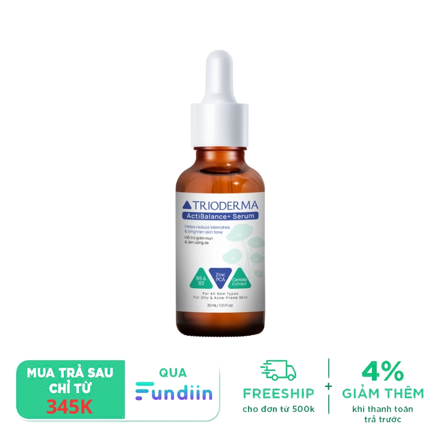 Serum hỗ trợ giảm mụn và làm sáng da Trioderma ActiBalance+ Serum