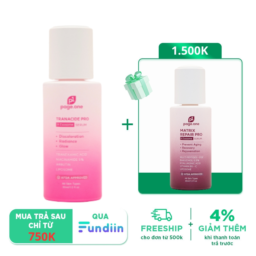 Serum Dưỡng Sáng Làm Mờ Thâm Nám Page One Tranacide Pro + Exosome Serum