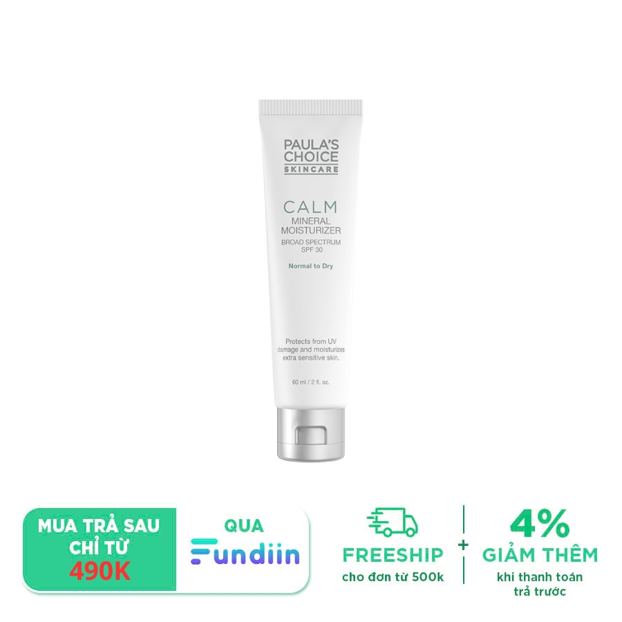 Sữa dưỡng ẩm chống nắng Paula’s Choice Calm Mineral Moisturizer SPF 30 Dry Skin