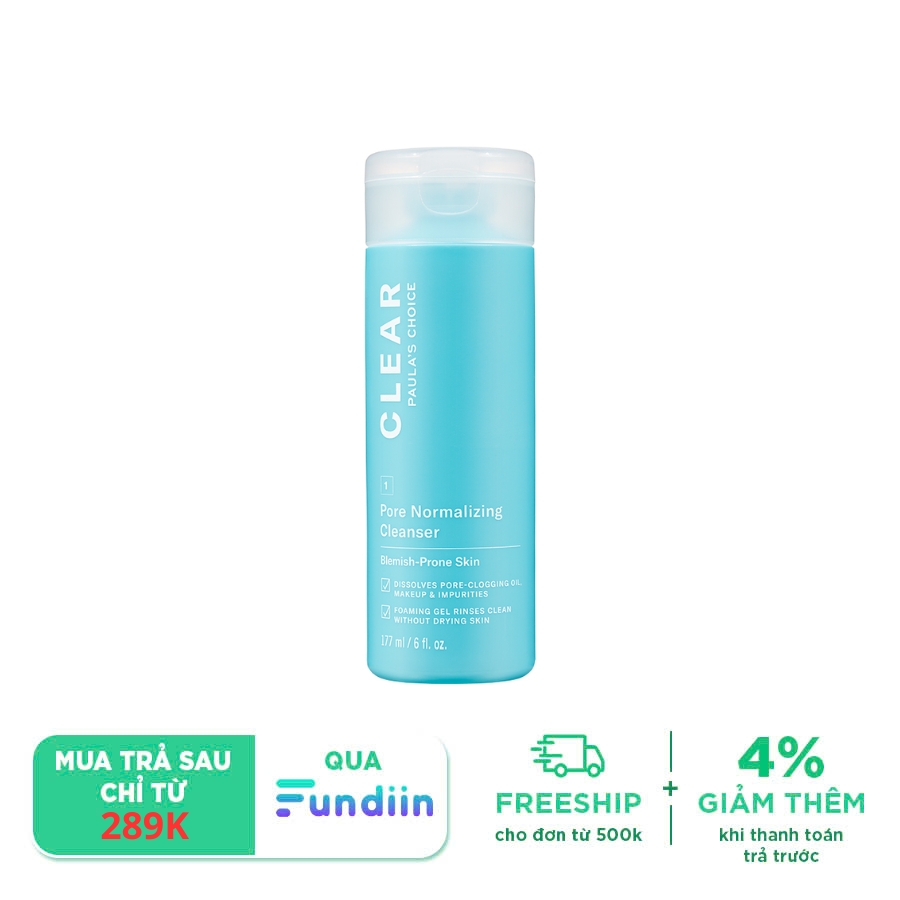 Sữa rửa mặt làm giảm mụn Paula’s Choice Clear Pore Normalizing Cleanser