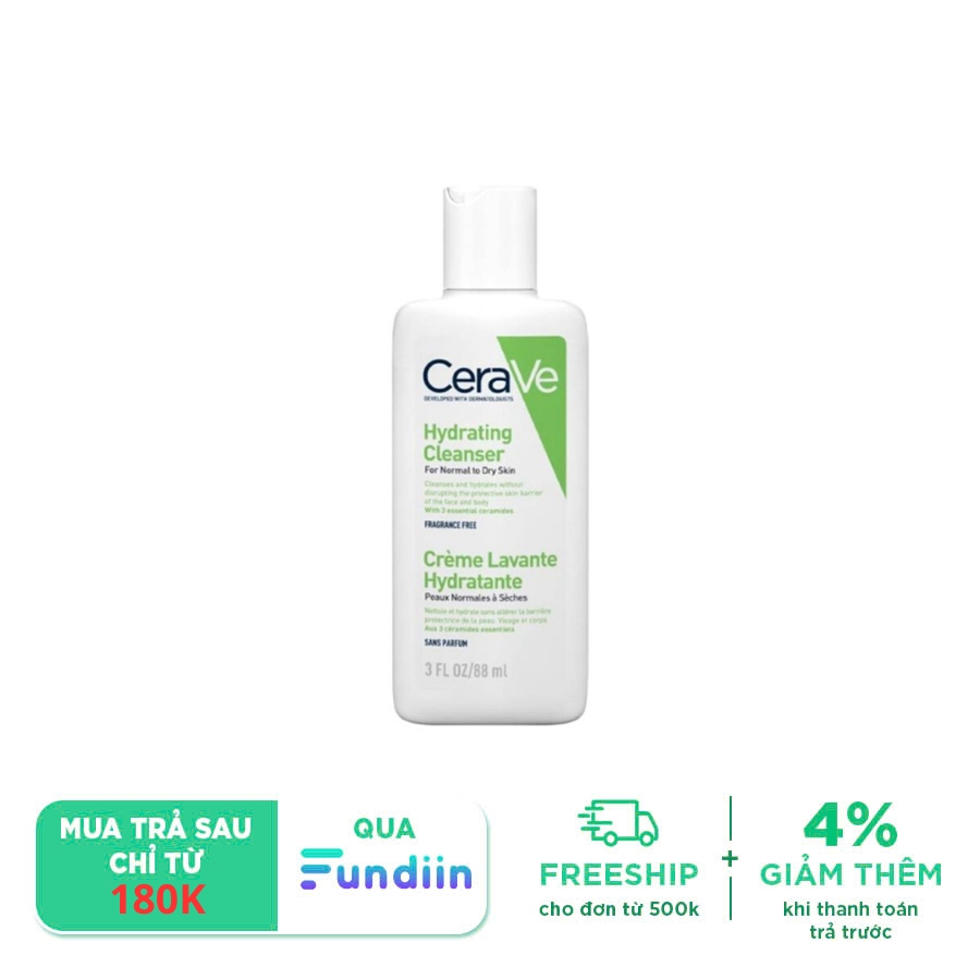 Sữa Rửa Mặt Dành Cho Da Thường và Da Khô CeraVe Hydrating Cleanser