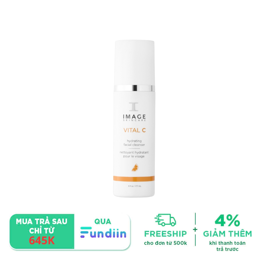 Sữa rửa mặt dưỡng ẩm giúp phục hồi da Image Skincare Vital C Hydrating Facial Cleanser