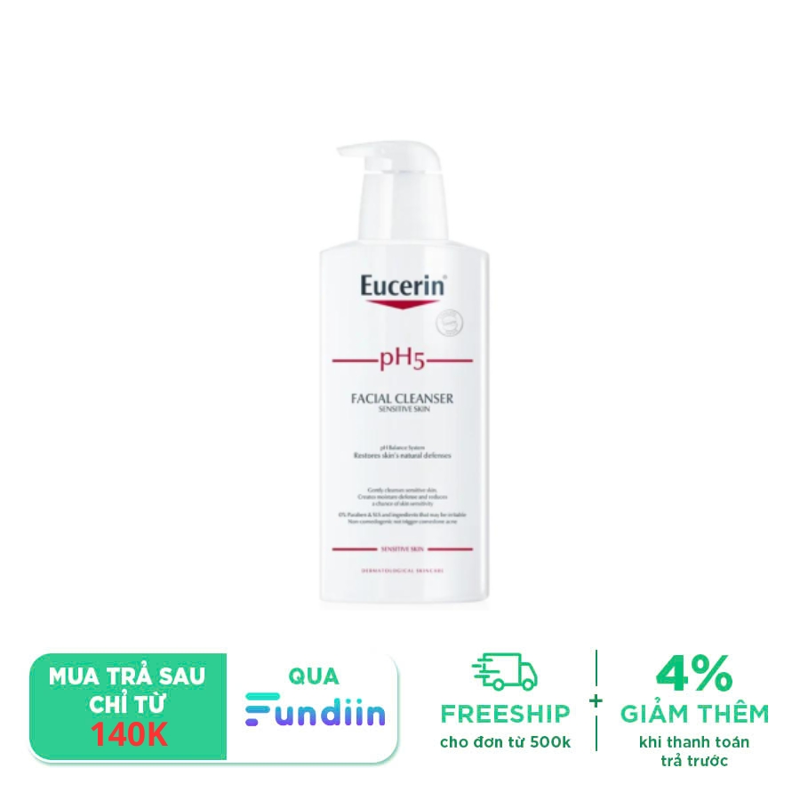 Sữa rửa mặt pH5 cho da nhạy cảm Eucerin Facial Cleanser Sensitive Skin