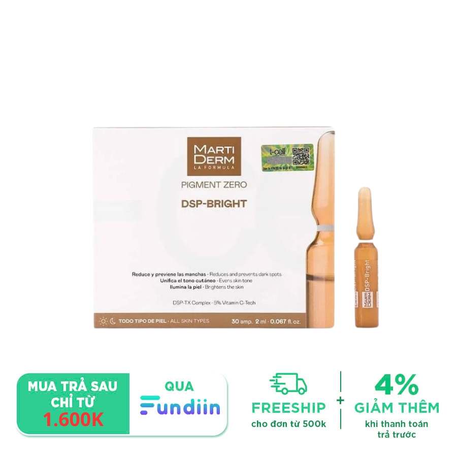 Ampoule dưỡng sáng da, giảm đốm sắc tố MartiDerm Pigment Zero DSP Bright