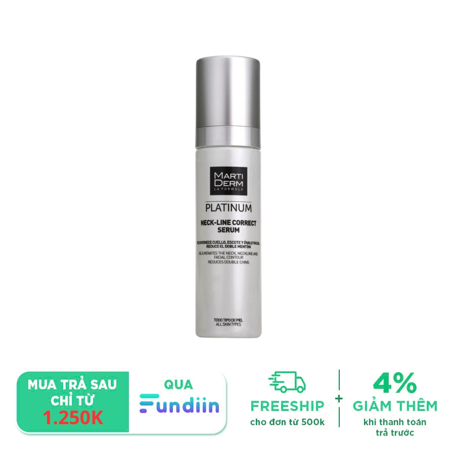 Tinh chất giúp tái tạo vùng da cổ MartiDerm Platinum Neck Line Correct Serum 