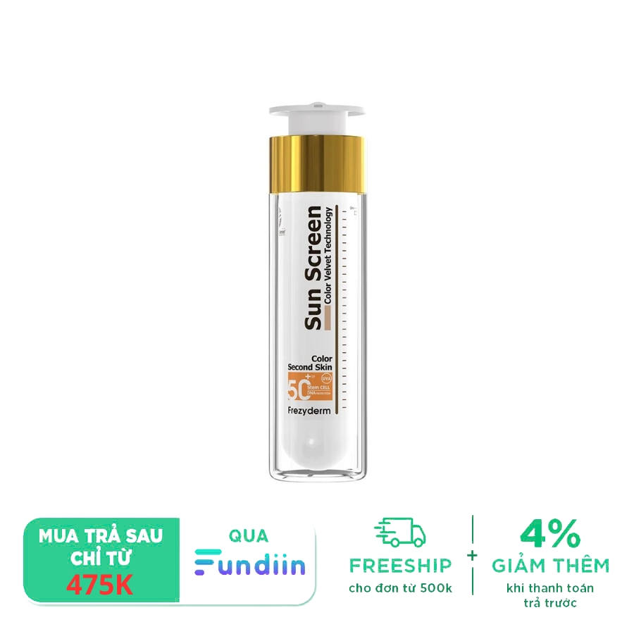  Kem chống nắng kiềm dầu có màu giúp che khuyết điểm Frezyderm Sun Screen Color Velvet Face 50+
