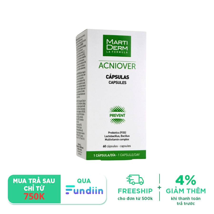 Viên uống ngăn ngừa mụn MartiDerm Acniover Capsules