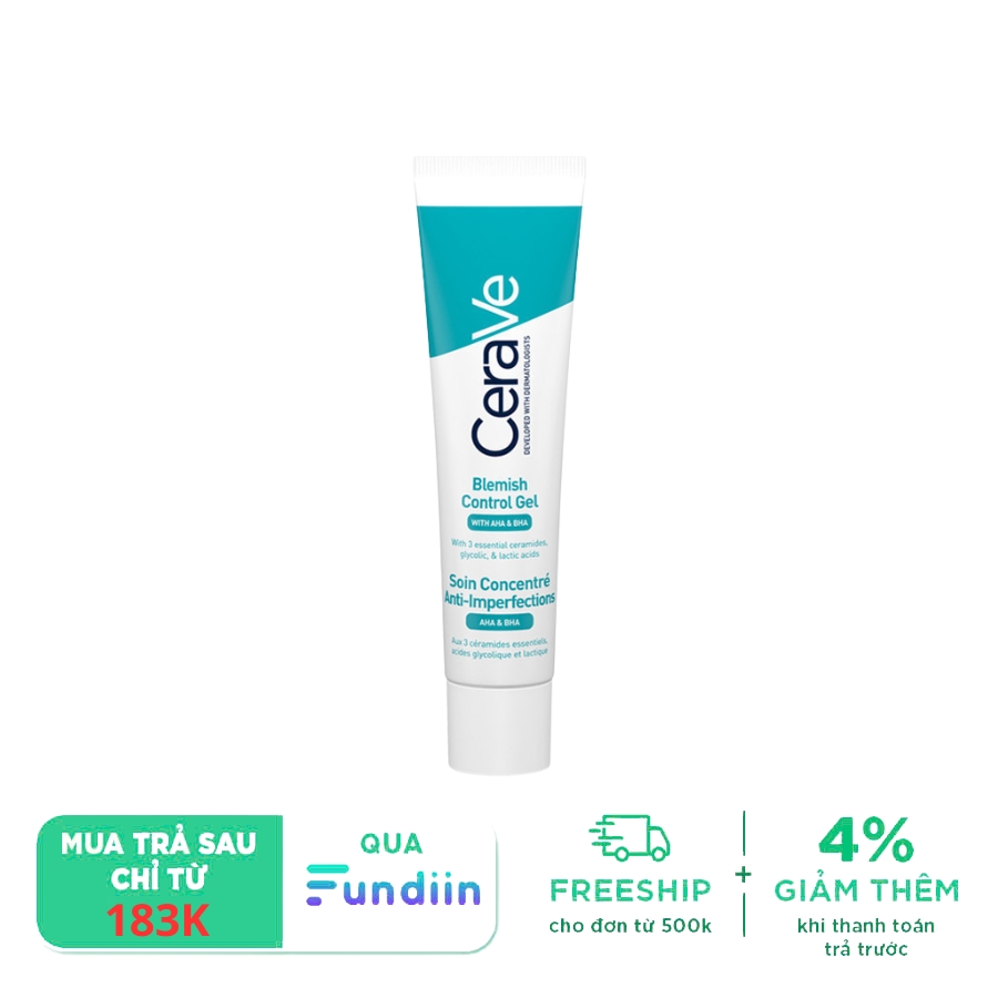 Gel giảm mụn không khô da Cerave Blemish Control Gel