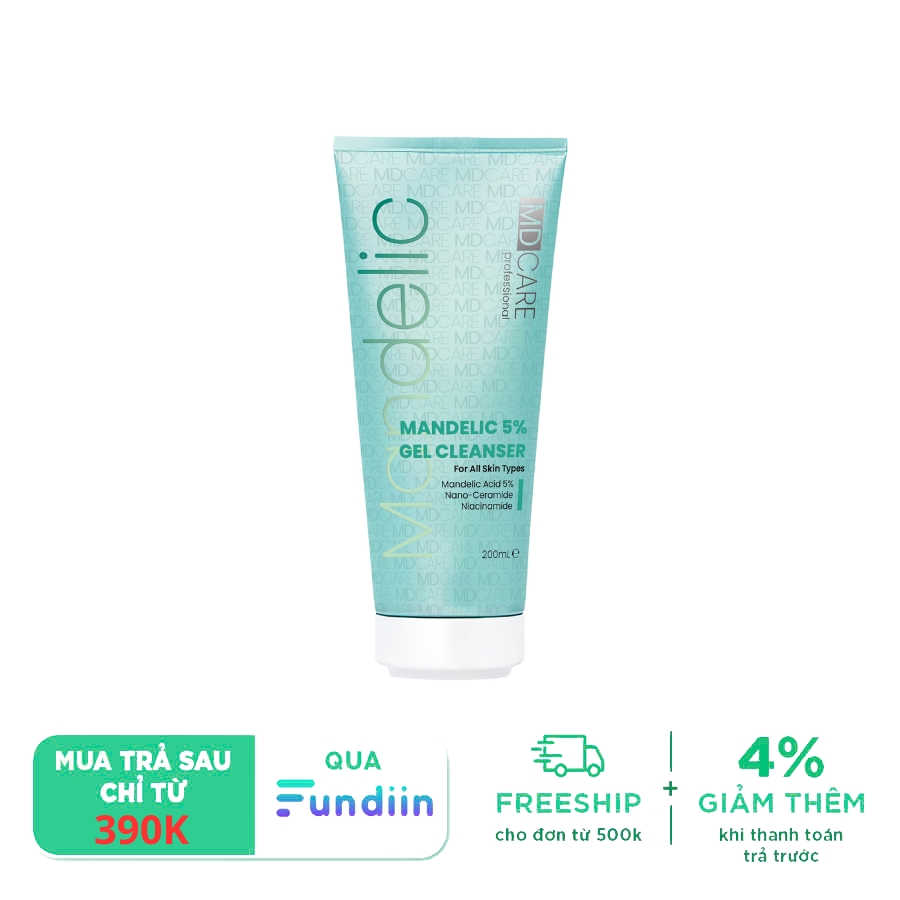  Sữa rửa mặt dạng gel sạch sâu & tẩy tế bào chết MD CARE Mandelic Acid 5% Gel Cleanser