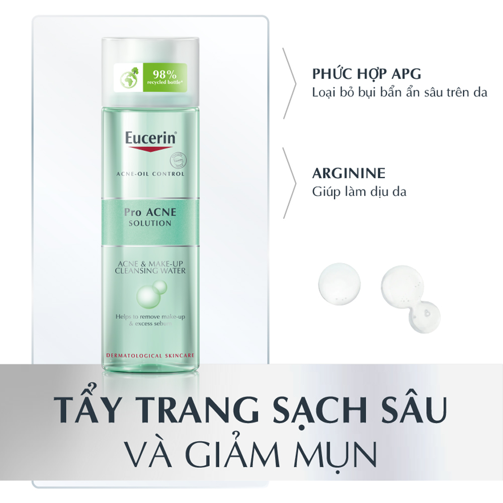Nước tẩy trang cho da nhờn mụn Eucerin Pro Acne Micellar Water