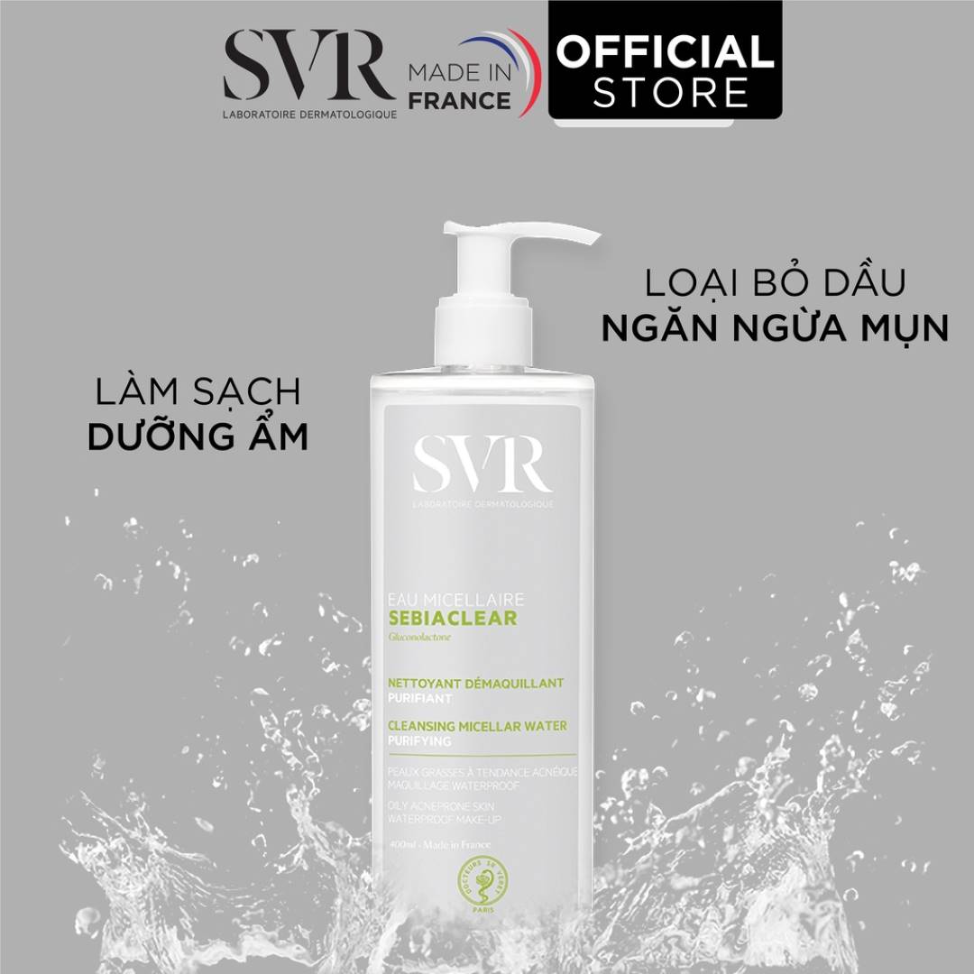 Nước tẩy trang cho da dầu mụn SVR Sebiaclear Eau Micellaire