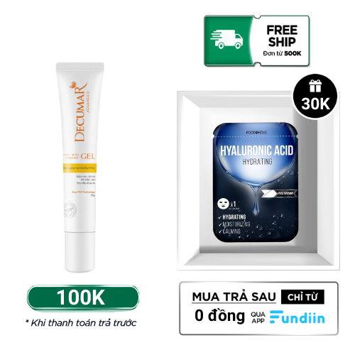 Gel giảm thâm mụn kháng khuẩn Decumar Anti - Acne Nano THC