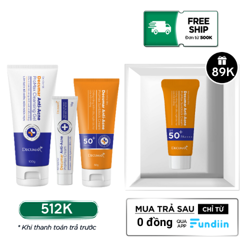 Combo giảm mụn toàn diện Decumar Promax 