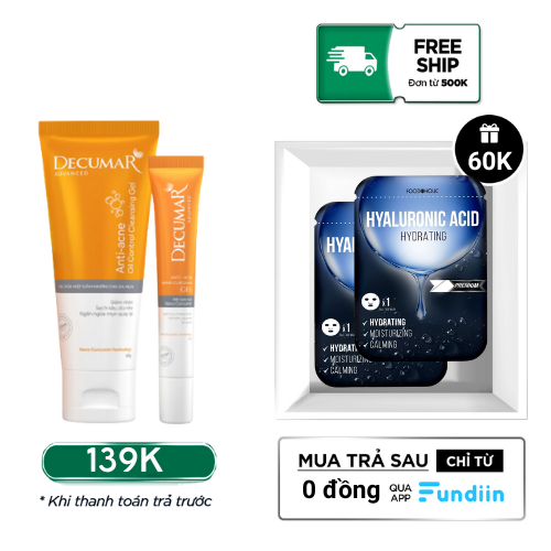 Combo ngừa mụn cơ bản Decumar Advanced