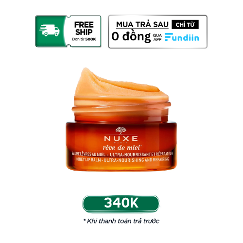 Sáp dưỡng môi dạng hũ Nuxe Reve De Miel Honey Lip Balm Ultra-Nourishing And Repairing