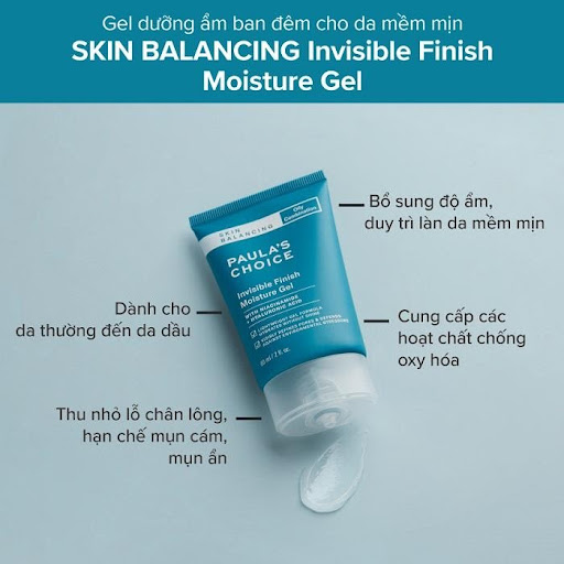Sản phẩm có kết cấu dạng gel trong suốt, không gây bí da, nhờn dính khó chịu