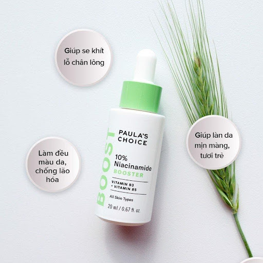 Paula’s Choice Resist 10% Niacinamide Booster rất cần thiết trong chu trình dưỡng da, nhất là người có da dầu, lỗ chân lông to, da không đều màu
