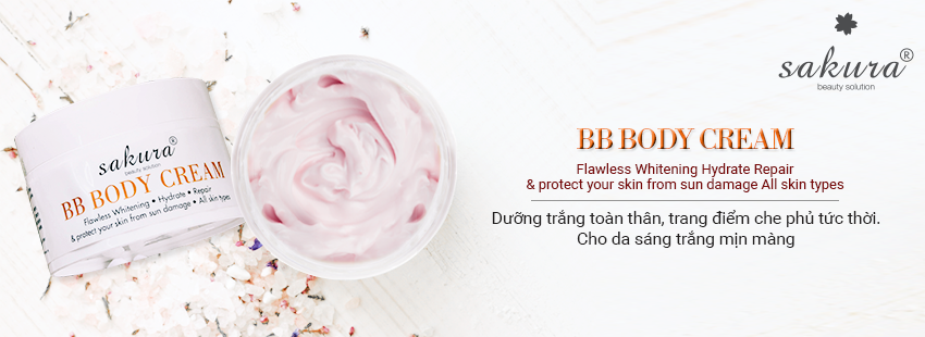 Kem trang điểm, trắng da và chống nắng toàn thân Sakura Kem trang điểm, trắng da và chống nắng toàn thân Sakura