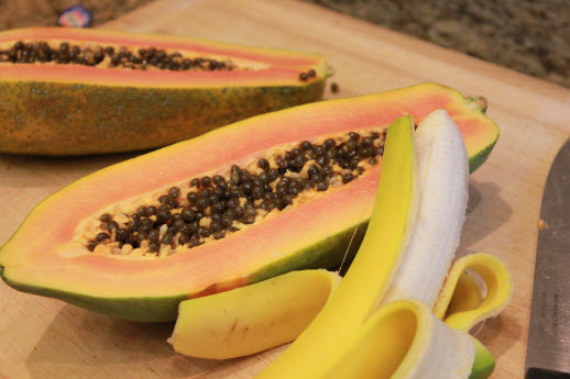 Mặt nạ sữa tươi kết hợp với đu đủ và chuối Mặt nạ sữa tươi kết hợp với đu đủ và chuối