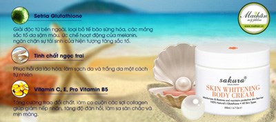 Kem dưỡng trắng da toàn thân Sakura Kem dưỡng trắng da toàn thân Sakura