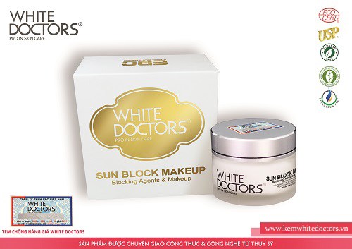 Kem chống nắng trang điểm mặt White Doctors
