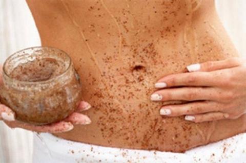 Bã cà phê loại bỏ những vết rạn da do mang thai