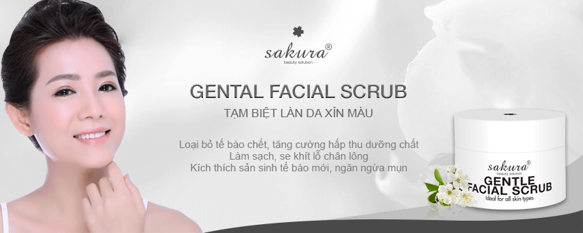 Tẩy bào chết vùng mặt Sakura cho làn da luôn trắng mịn và tươi trẻ