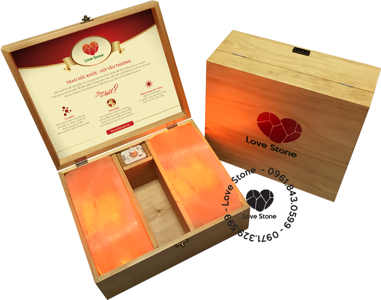 Sản phẩm hộp đá muối massage chân Love Stone Sản phẩm hộp đá muối massage chân Love Stone