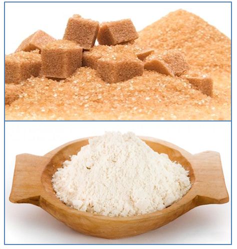 Đường nâu và bột gạo giúp đánh bay thâm sần