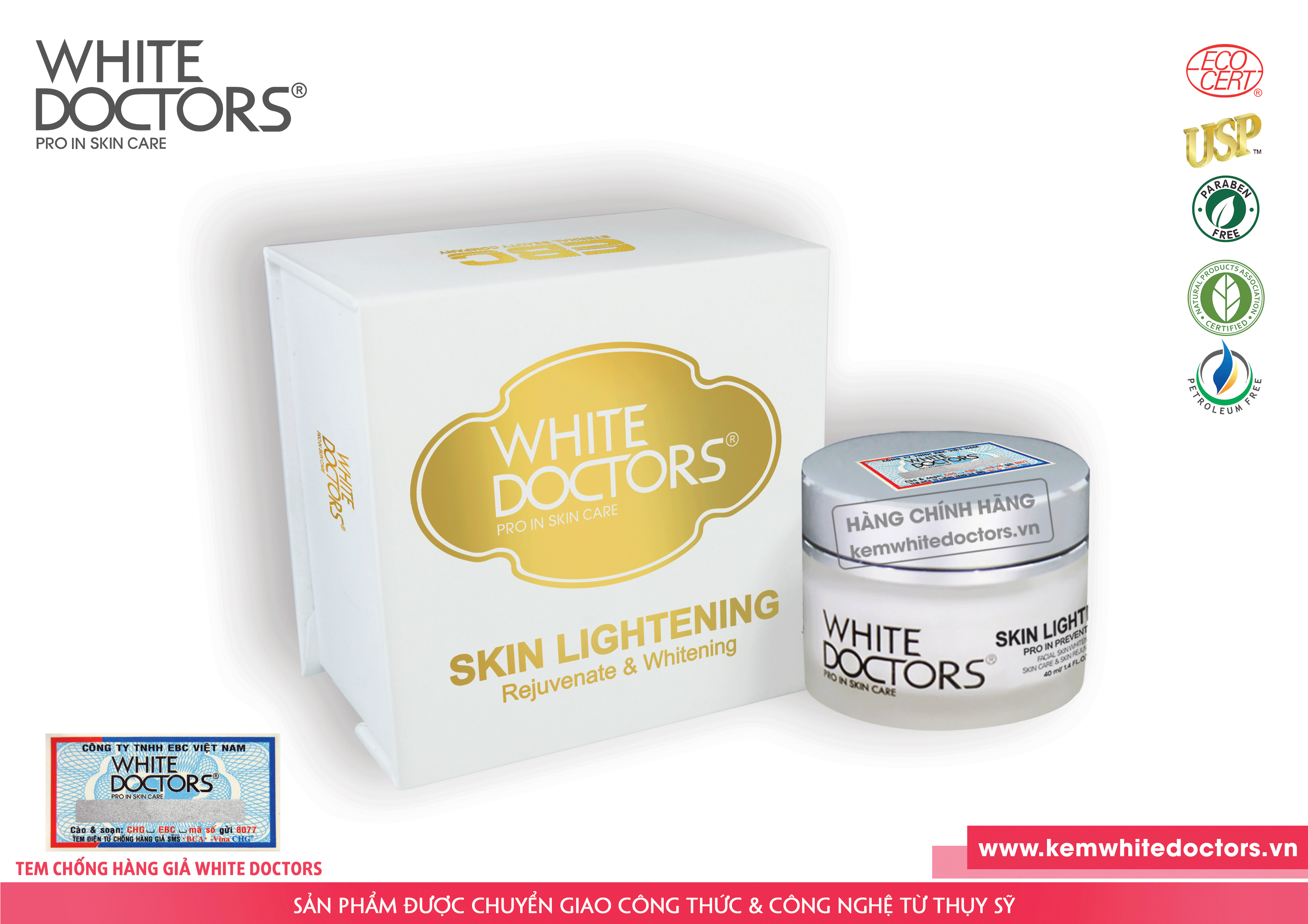 Kem trắng da mặt chống lão hóa của mỹ phẩm White Doctors Kem trắng da mặt chống lão hóa của mỹ phẩm White Doctors