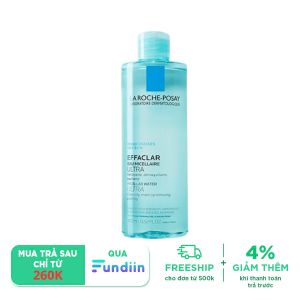 Nước tẩy trang sạch sâu cho da dầu La Roche-Posay Effaclar Micellar Water Ultra Oily Skin